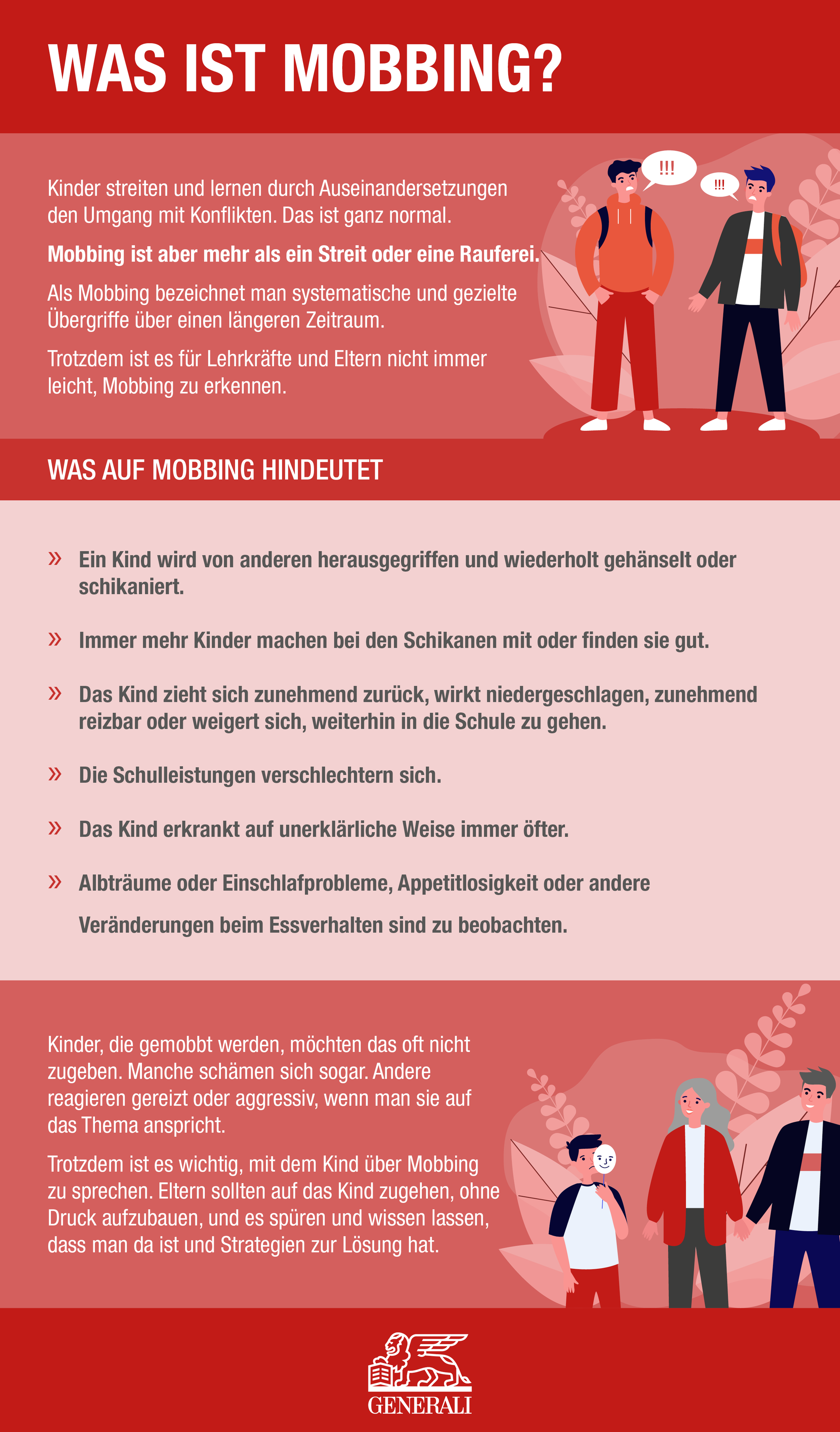 Definition von Mobbing und Anzeichen für Mobbing bei Kindern