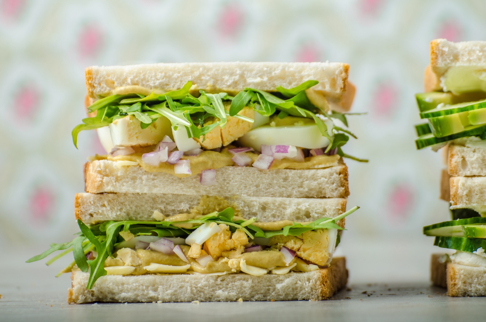 Vegetarisches Club-Sandwich