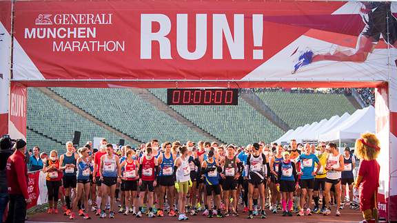 Läufer beim Generali München Marathon